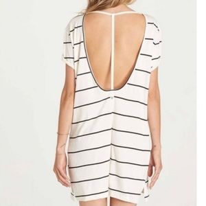 Billabong Down Time striped Dress in Cool Whip, size: M back cut-out detail